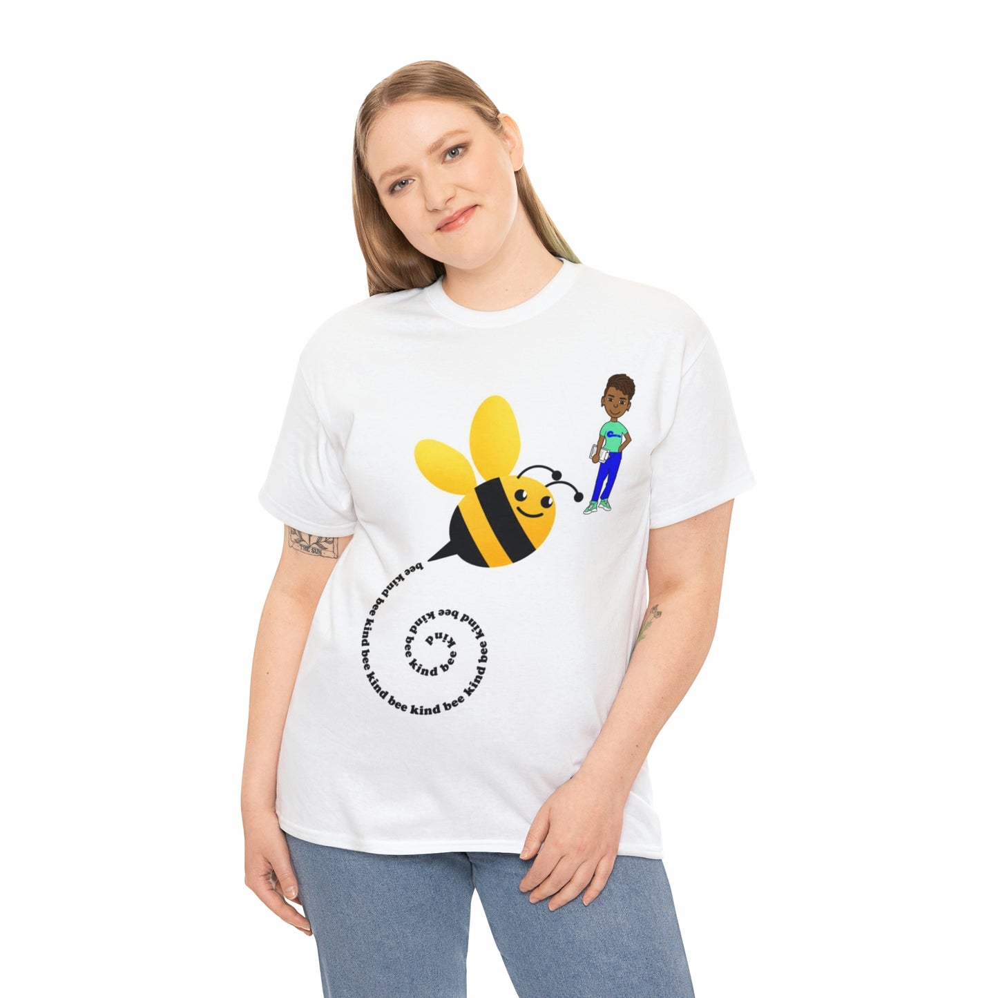 Bee Kind- Bumble Bee Unisex Heavy Cotton Tee