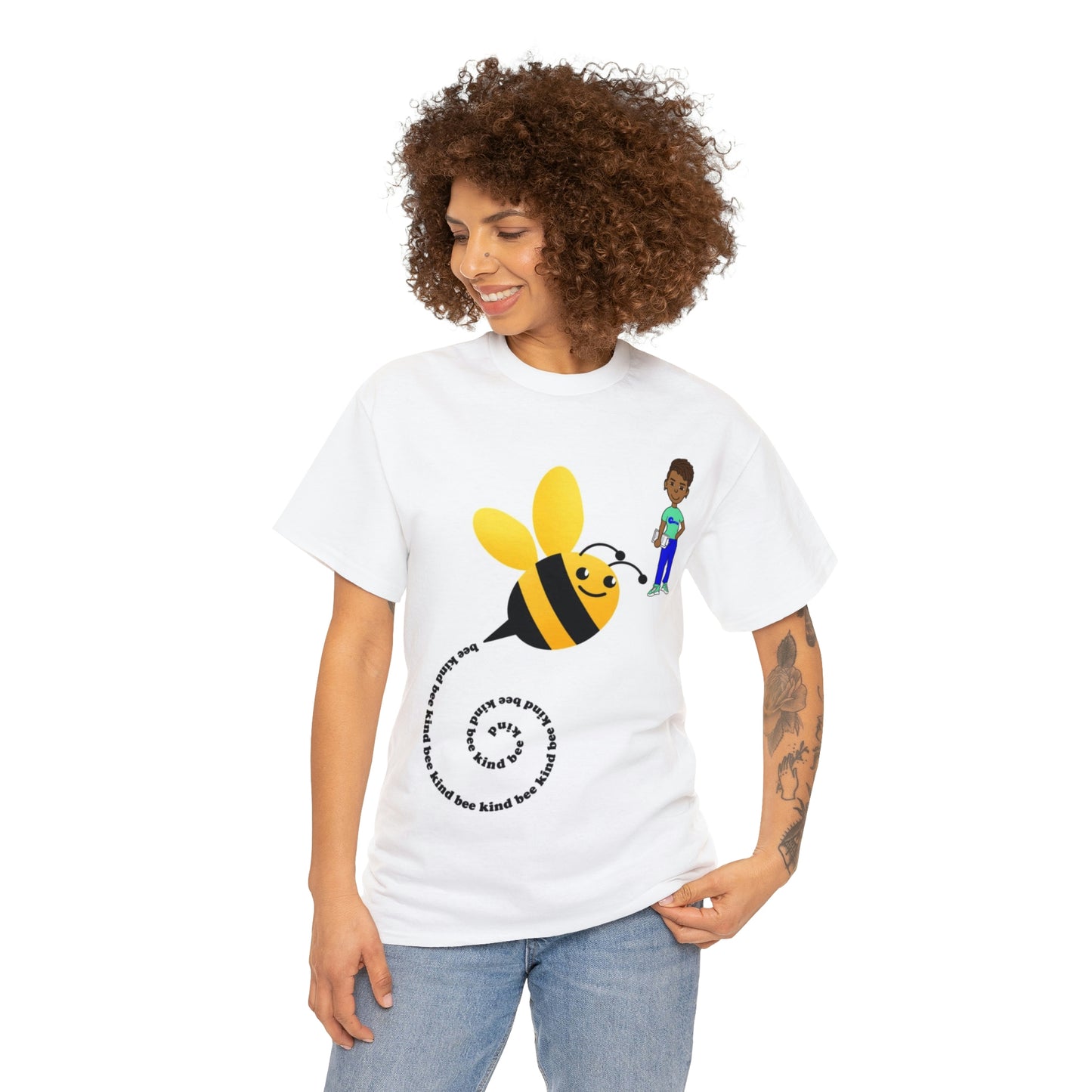 Bee Kind- Bumble Bee Unisex Heavy Cotton Tee